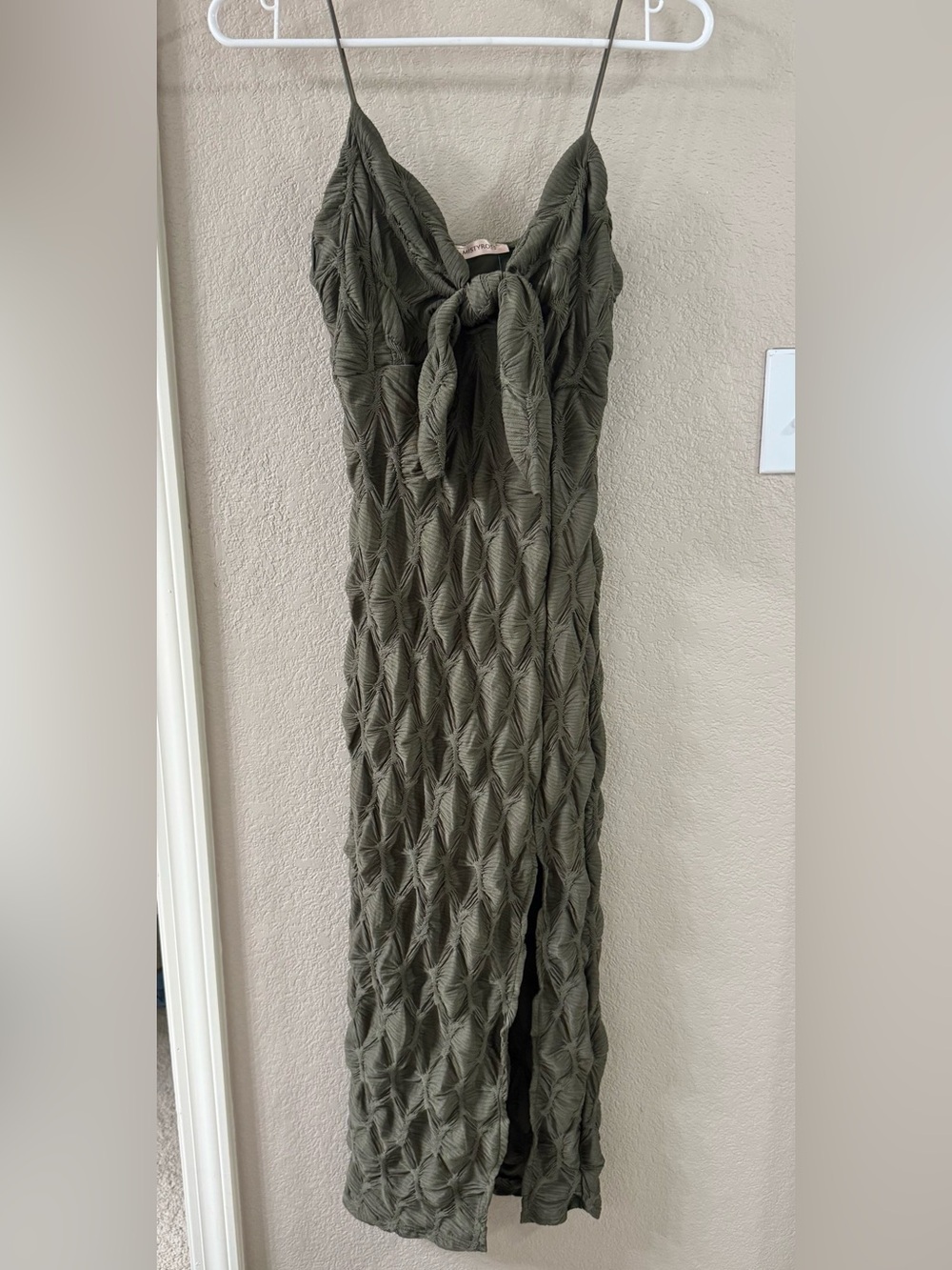 *BOGO* Olive Textured Stretch Maxi Dress